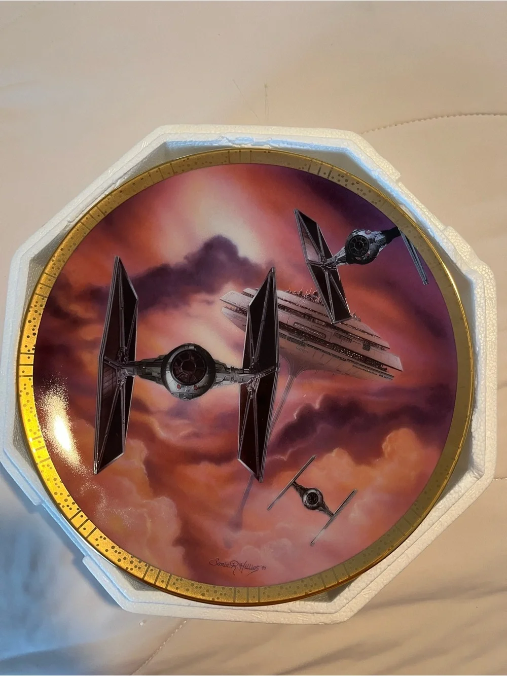 Star Wars Hamilton Plates Vehicles- Millennium Falcon, TIE Fighter , Jabba Barge